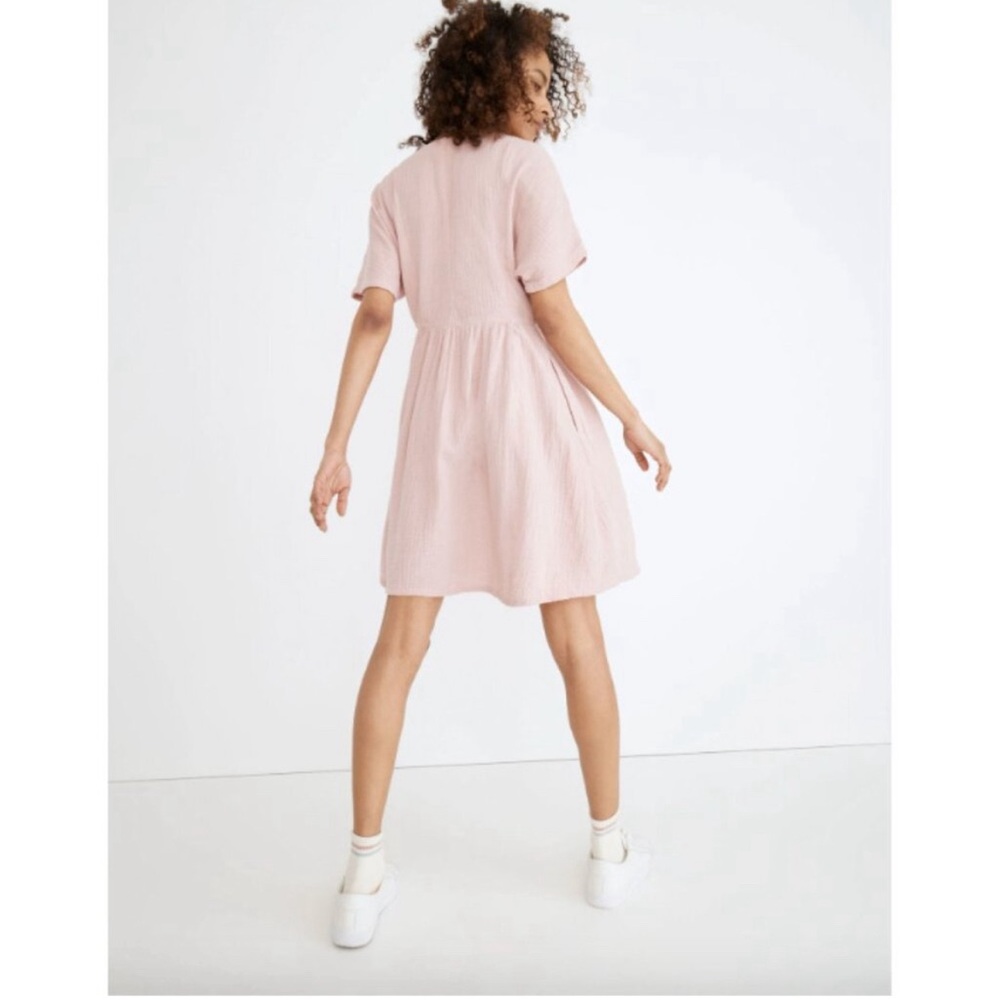 Madewell Lightspun Blush Pink Button Dress - Picture 2 of 6